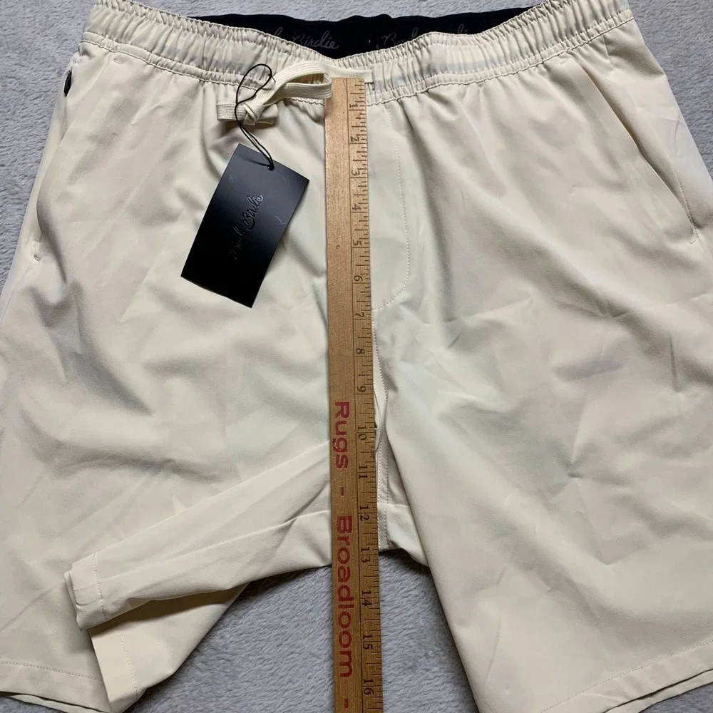 NWT Bad Birdie Active Athletic Golf Shorts Mens M Drawstring Sand Shell MSRP $74
